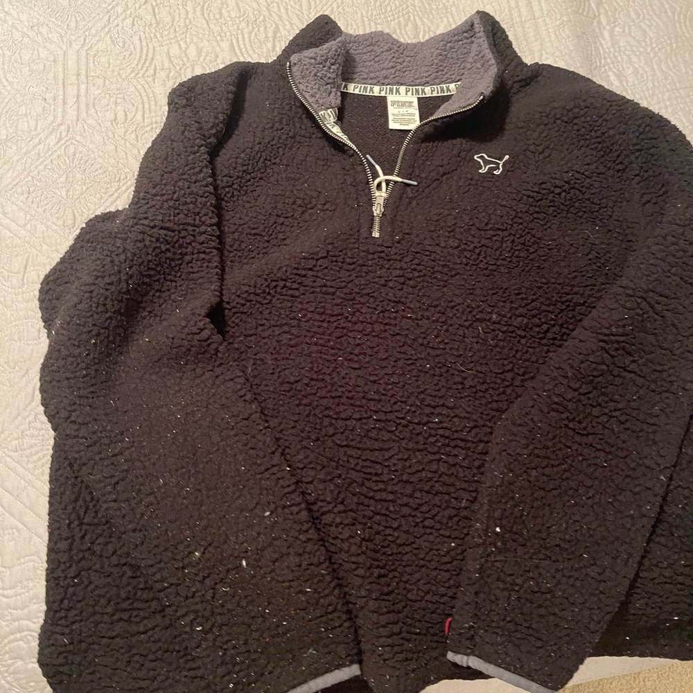 Pink black pullover